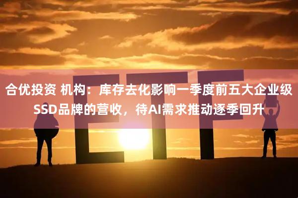 合优投资 机构：库存去化影响一季度前五大企业级SSD品牌的营收，待AI需求推动逐季回升