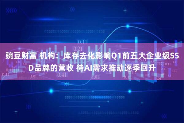 豌豆财富 机构：库存去化影响Q1前五大企业级SSD品牌的营收 待AI需求推动逐季回升